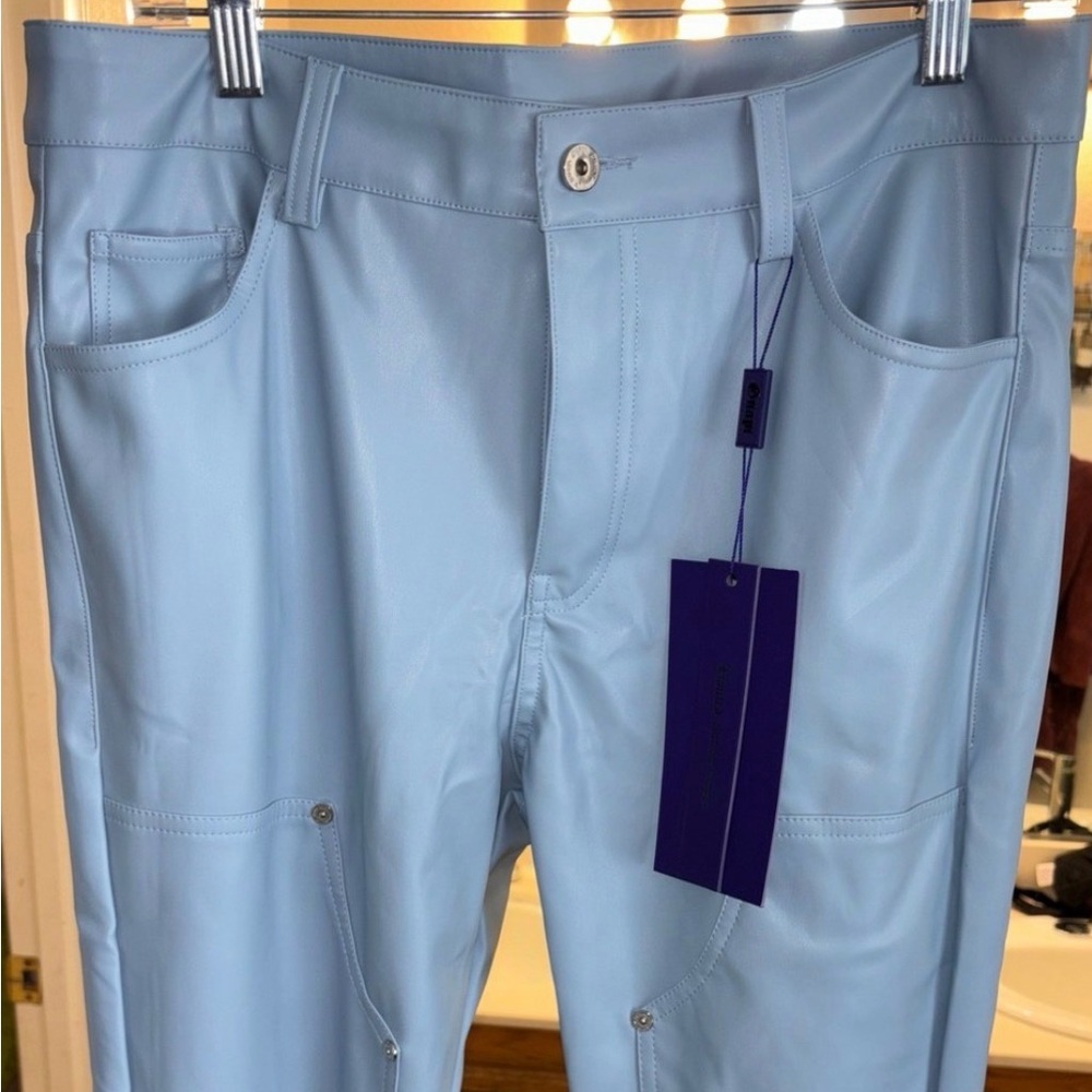 Guapi Vegan Leather Skinny Super Stacked Pants Size 32 Men
